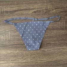 Pink My Victoria  s Secret, Large Blue Polkadot No-Show V String Panties