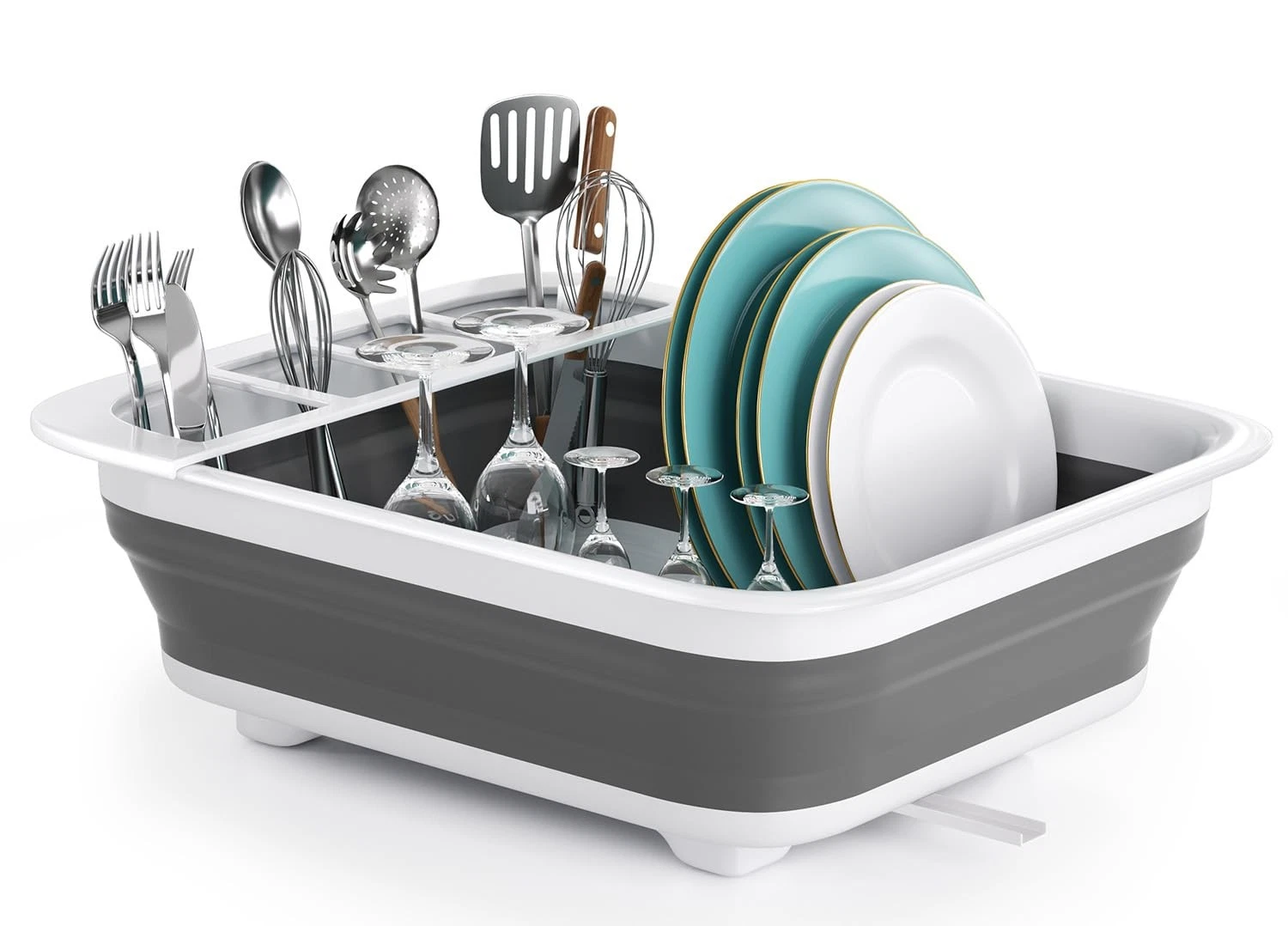 Collapsible Dish Drying Rack for RV Kitchen, Foldable Drainer Organizer for K...