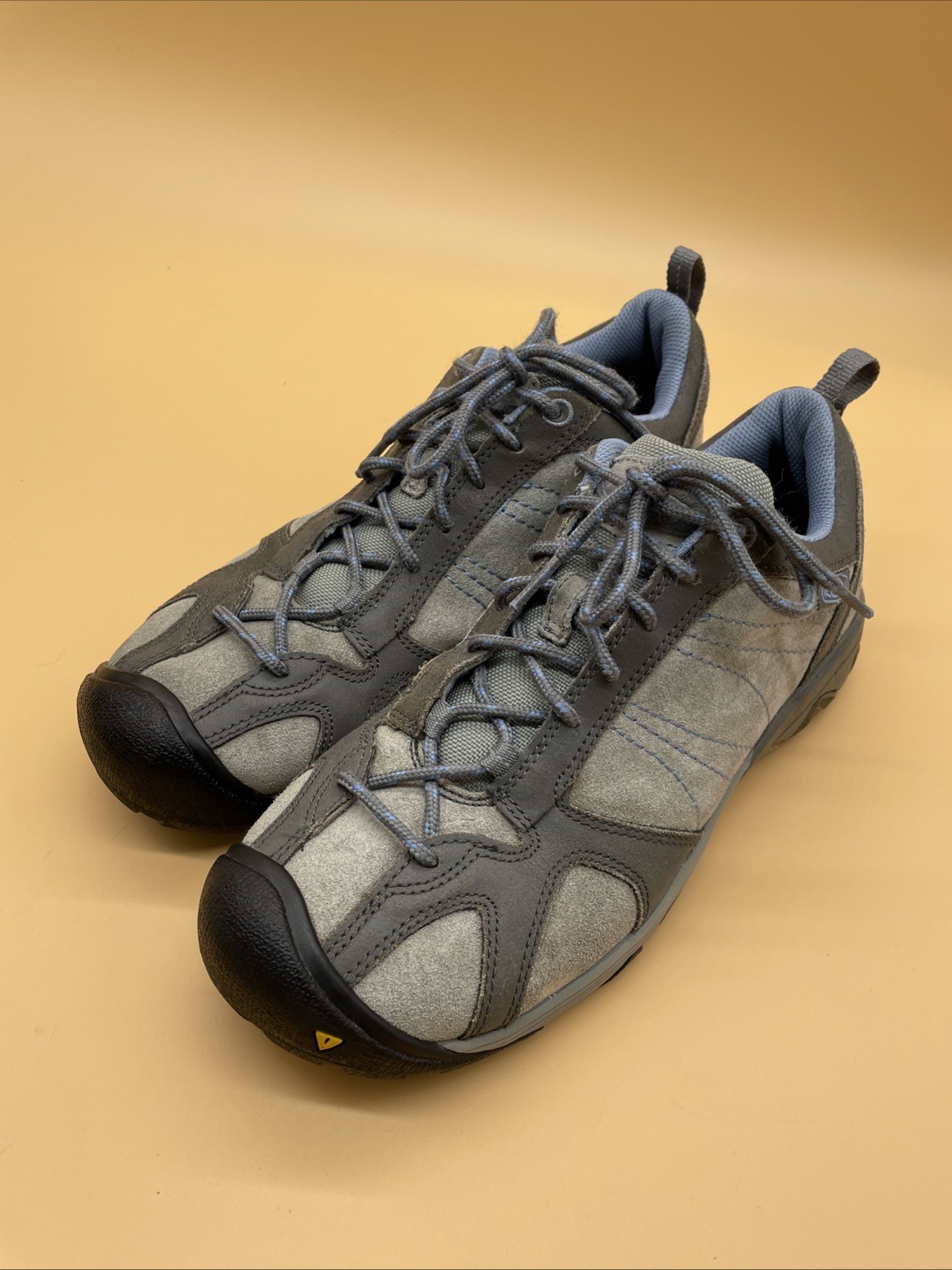 Scarpe basse Keen marrone e blu scamosciate outdoor escursionismo campeggio donna taglia 10