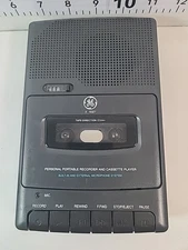 General Electric GE 3-5027A Portable Cassette Tape Player Voice Recorder Tested