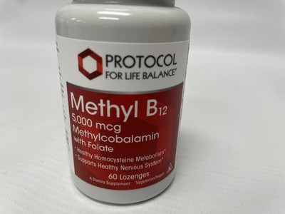 Protocol For Life Balance Methyl B12 & Folate 60 Lozenges 5000mcg 9/2028