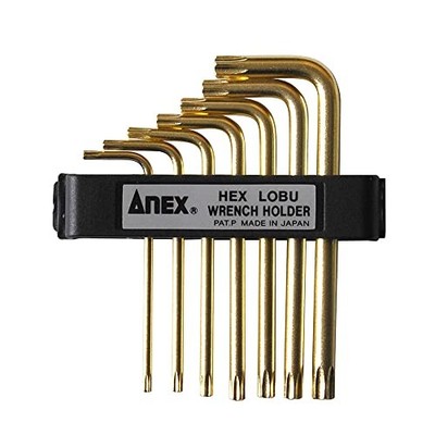 ANEX Sechskantschlüssel mit Halter 7-teiliges Set T10/15/20/25/27/30/40 Bohru...