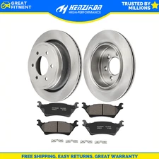 348mm 54186 Rear Rotors Brake Pads for 2012 2013 2014-2020 Ford F-150