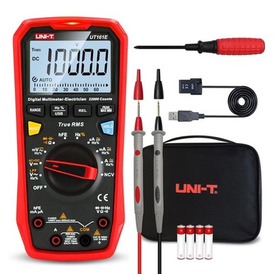UNIT Digital Multimeter Tester UT161E, True RMS 1000V AC DC Voltage Meter Tes...