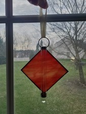 Vtg Window Propagation Station Stained Glass Handmade Gift Mothers day Spring