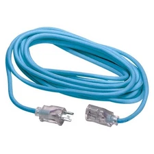 ATD 8002 Blue Extension Cord w Single Outlet & Lighted End 25', 16 AWG