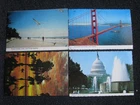 5 x Postcards-Postcards-Postcard-Postcard-USA-Capitol-Golden Gate