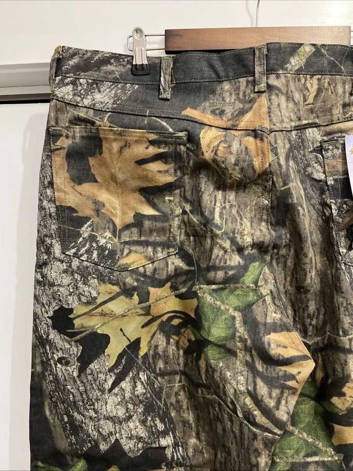 NEW Wrangler Jeans Outdoor Gear Camo Mossy Oak BREAKUP Mens Pants 40x30, VTG NOS - Image 4 of 4