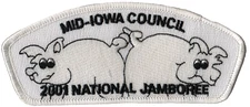 2001 Jamboree Mid - Iowa Council IA JSP White Bdr (A691)