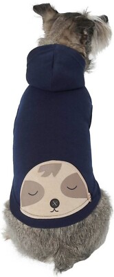Frisco Sloth Pocket Dog & Cat Lightweight Hoodie, Navy, Large 