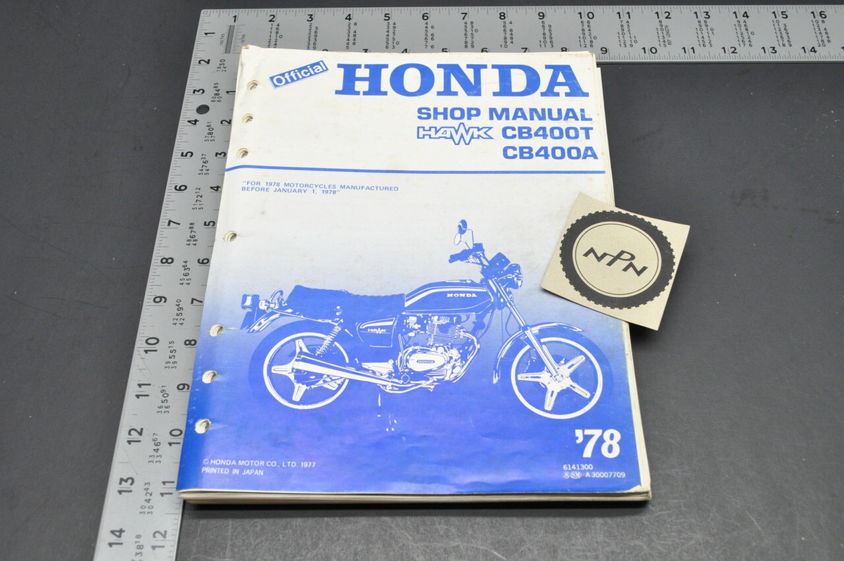 Vintage 1978 Honda CB400 T CB400 A Hawk Hondamatic Shop Service