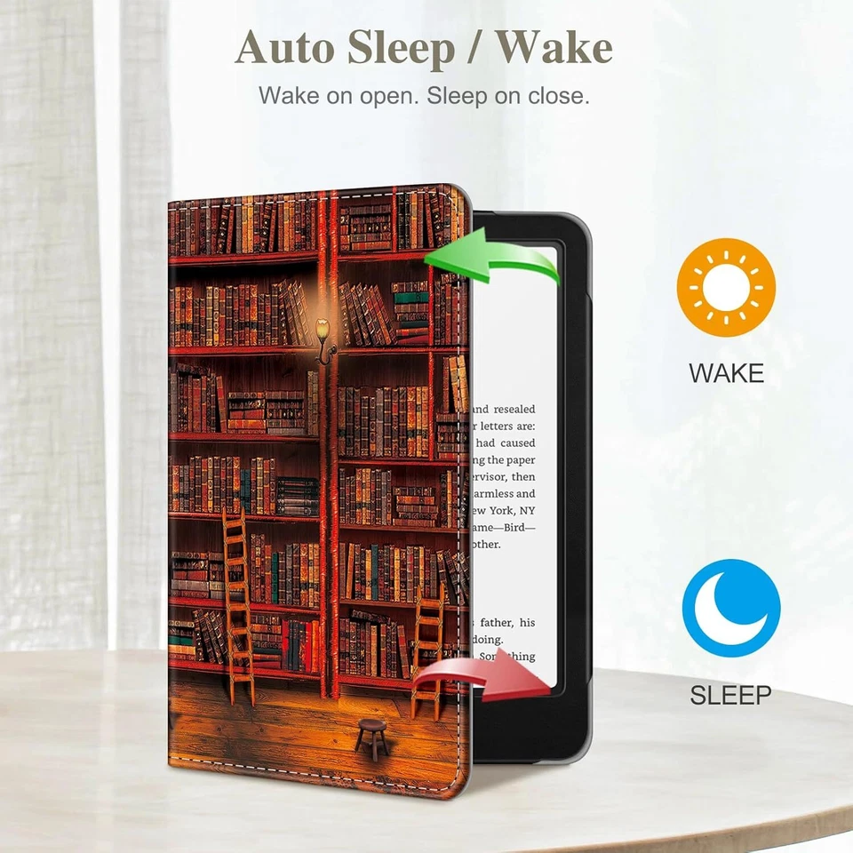 Case for 7" All-New Kindle Paperwhite 12th Gen 2024 Leather Foldable Stand Cover - Image 3 of 4