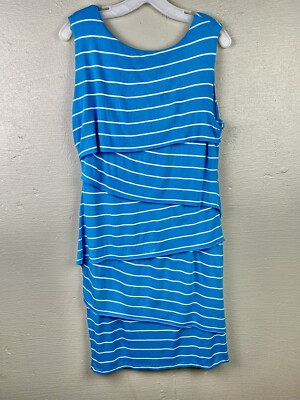calvin klein sheer stripe dress Calvin Klein Chiffon Side Splits Tunic/Dress Maxi Striped Multi Size Small