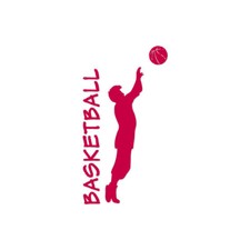 Basketball Player Ball - Vinyl Decal Sticker - Multiple Colors & Sizes - ebn3359