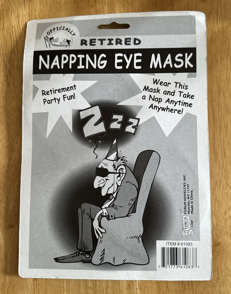 FORUM NOVELTIES OFFICIALLY RETIRED SLEEPING NAPPING FACE EYE MASK DO NOT DISTURB - Image 2 of 2