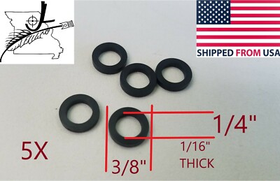 5x #010 Square O-Rings 1/4''ID X 3/8''OD X 1/16''CS  Buna-N Oring Nitrile