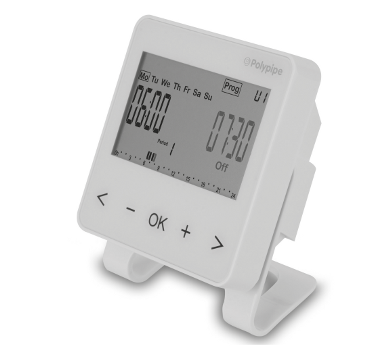 POLYPIPE Underfloor 4 Zone Time Clock RF - UFHTIME4RFB - FREE POST & VAT INC