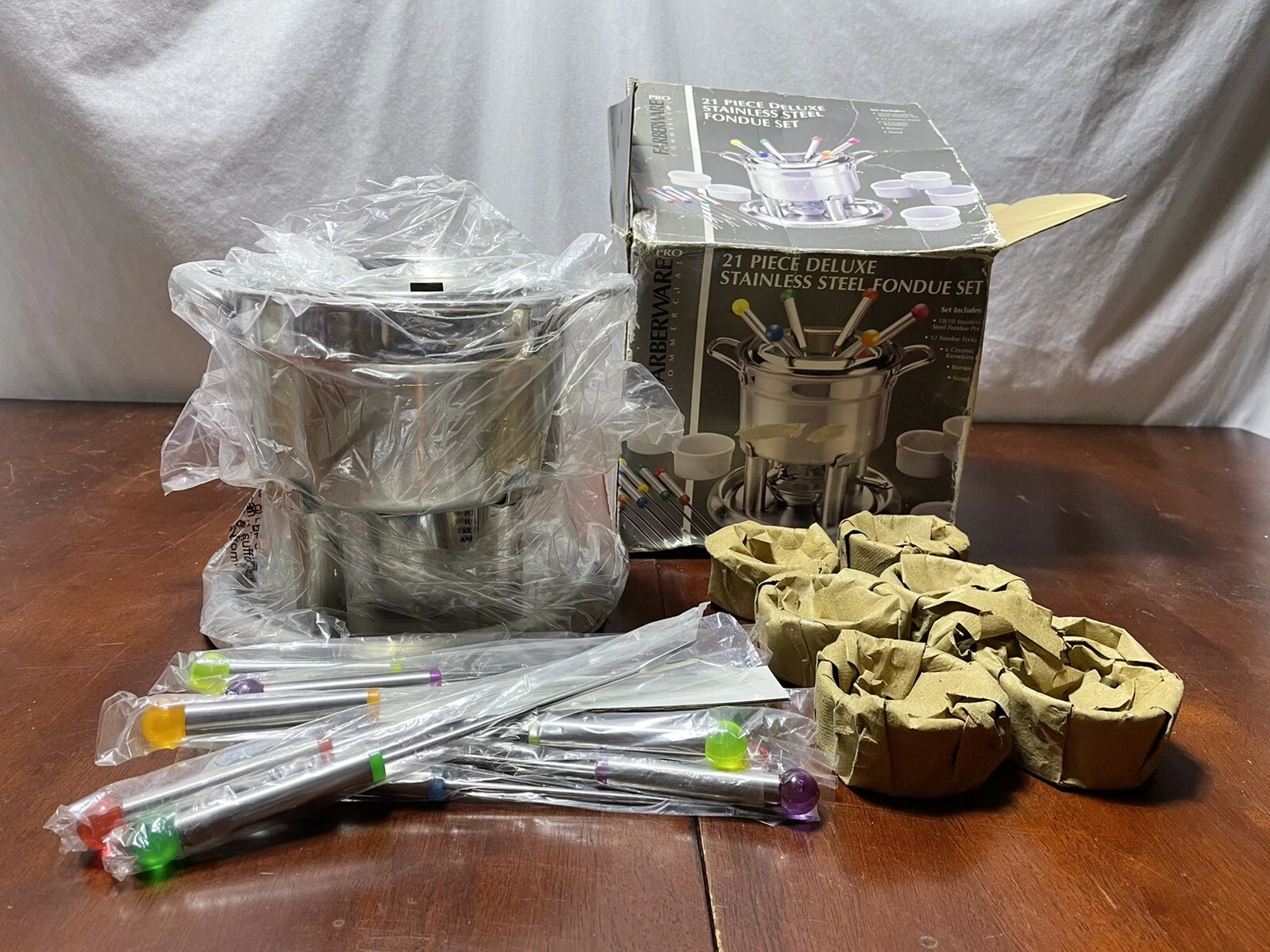 Farberware Commercial Pro 21 Piece Deluxe 18/10 Stainless Steel Fondue Set 15387