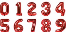 Birthday Anniversary Balloons Big Number 40 inch Party Decorations Helium RED
