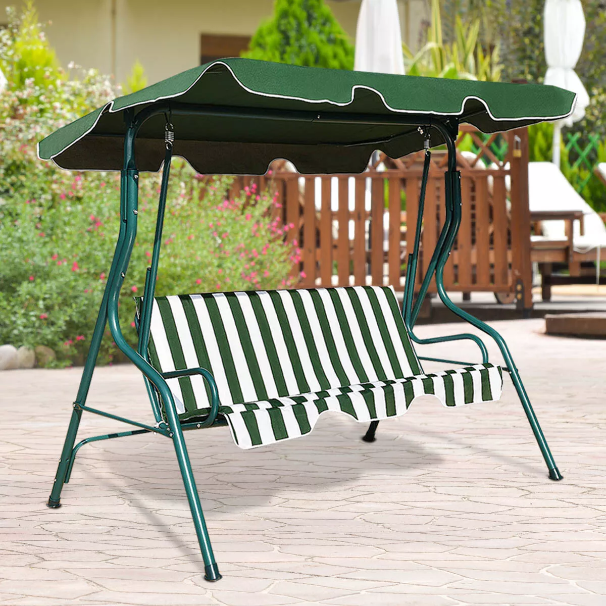Garden metal 2024 swing chair