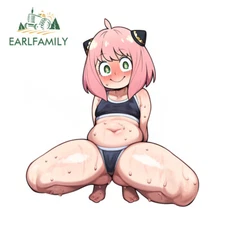 EARLFAMILY 5.1" Anya Cute Girl Car Stickers Laptop Personality Motorcycle Decals