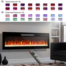 Innoflame 50 Inch 1400W Wall Mounted Electric Fireplace Heater With Remote  Heat for sale online | eBay