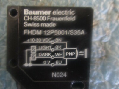Baumer Electric Modell: Fhdm 12p5001/S35a Fotoelektrisch Sensor 