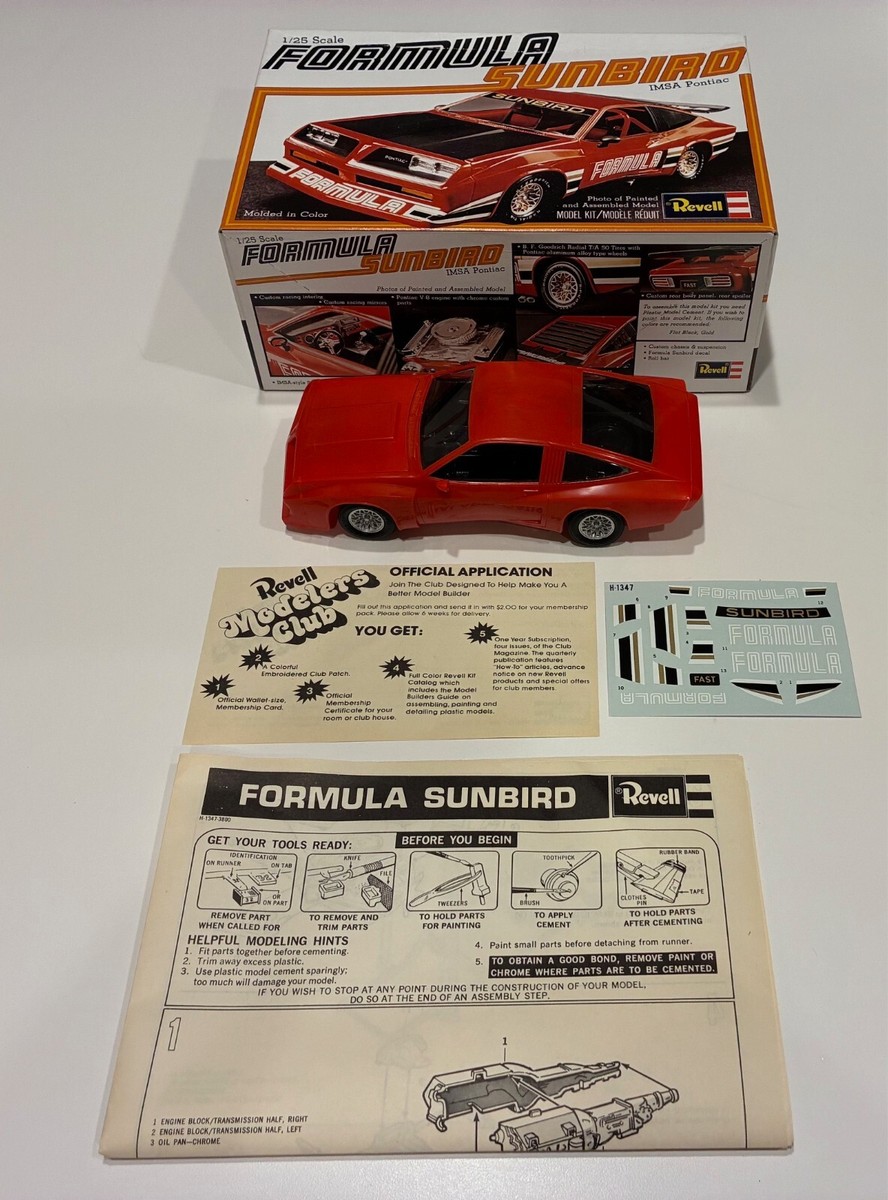 Revell 1978 Pontiac Sunbird Formula IMSA 1:25 Model Kit - 1/25 | eBay
