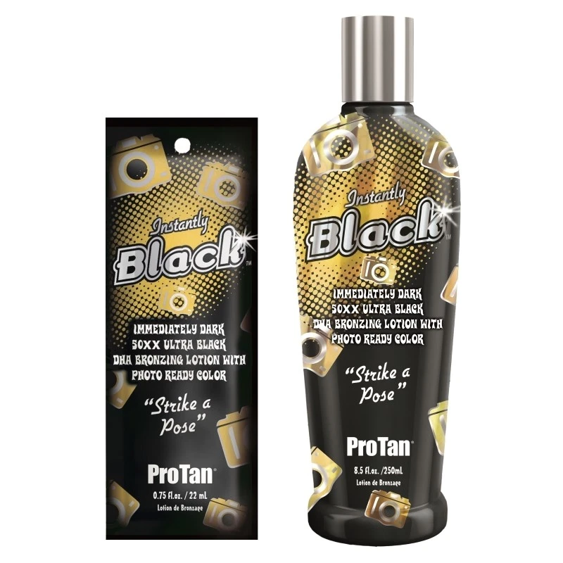 Pro Tan Instantly Black Dark 50XX Ultra Black DHA sunbed tanning lotion bronzer