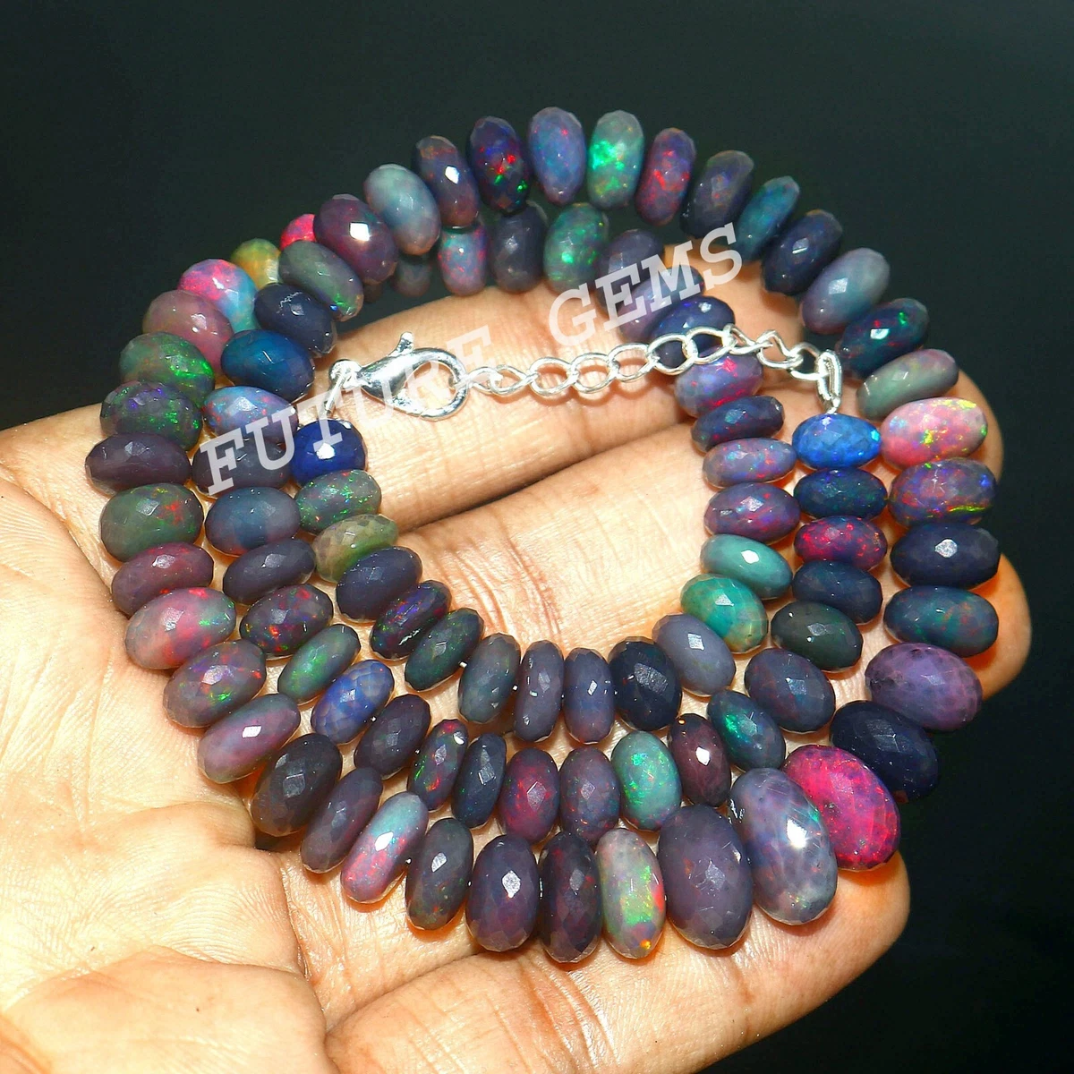 Natural Opal Faceted Opal Beads Opal Necklace Opal Gem Gift For