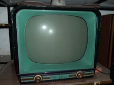 TV MINERVA VALVOLE ANTICO D'EPOCA in Legno x RESTAURO NON FUNZIONA Solo RITIRO