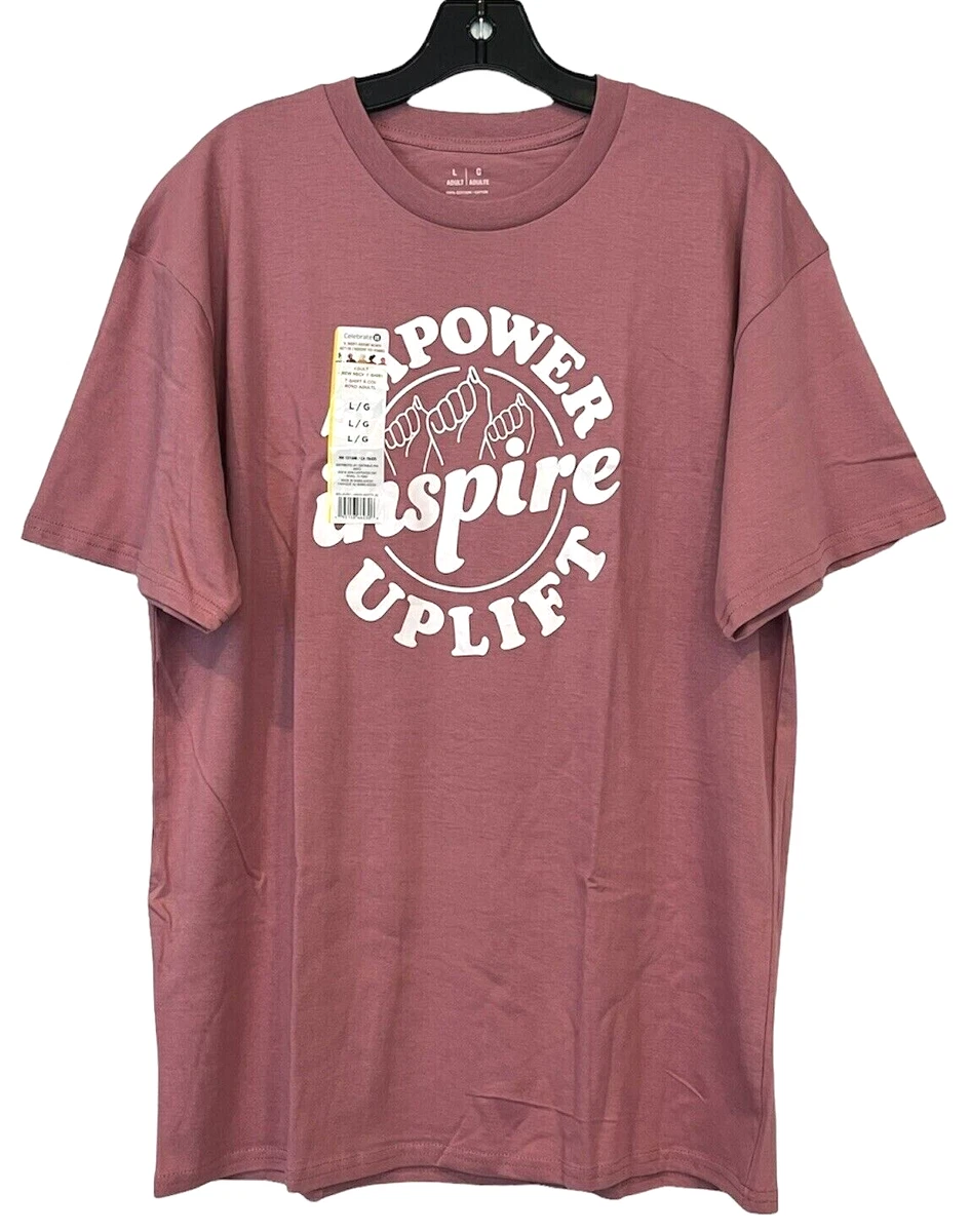 New Michaels PINK TEE SHIRT L Celebrate It EMPOWER INSPIRE UPLIFT