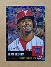 2022 Topps Chrome Platinum #499 Jean Segura Toile Cream Black Refractor #01/10