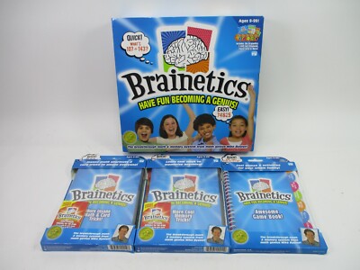 Brainetics Complete Math Memory System Flash Cards 5+ DVD Set New LOT OF 4