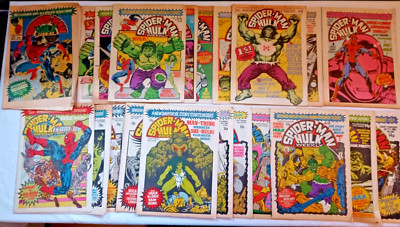 Spider-Man and Hulk Weekly Team Up 21 bundle 1980 comics between #376-420