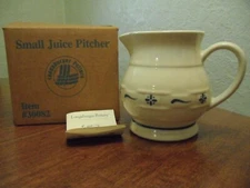 NEW LONGABERGER POTTERY BLUE SMALL WATER JUICE PITCHER #30082 IN BOX