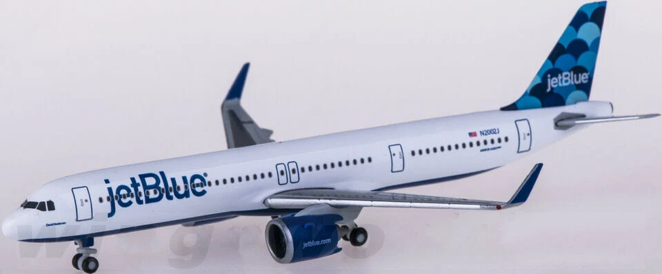 1:500 Herpa JetBlue AIRBUS A321neo avión de pasajeros modelo de avión fundido a presión Foto 2 de 4