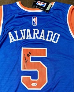 NEW YORK KNICKS 26 CHAMPS JOSE ALVARADO SIGNED AUTO JERSEY WITH JSA WITNESS