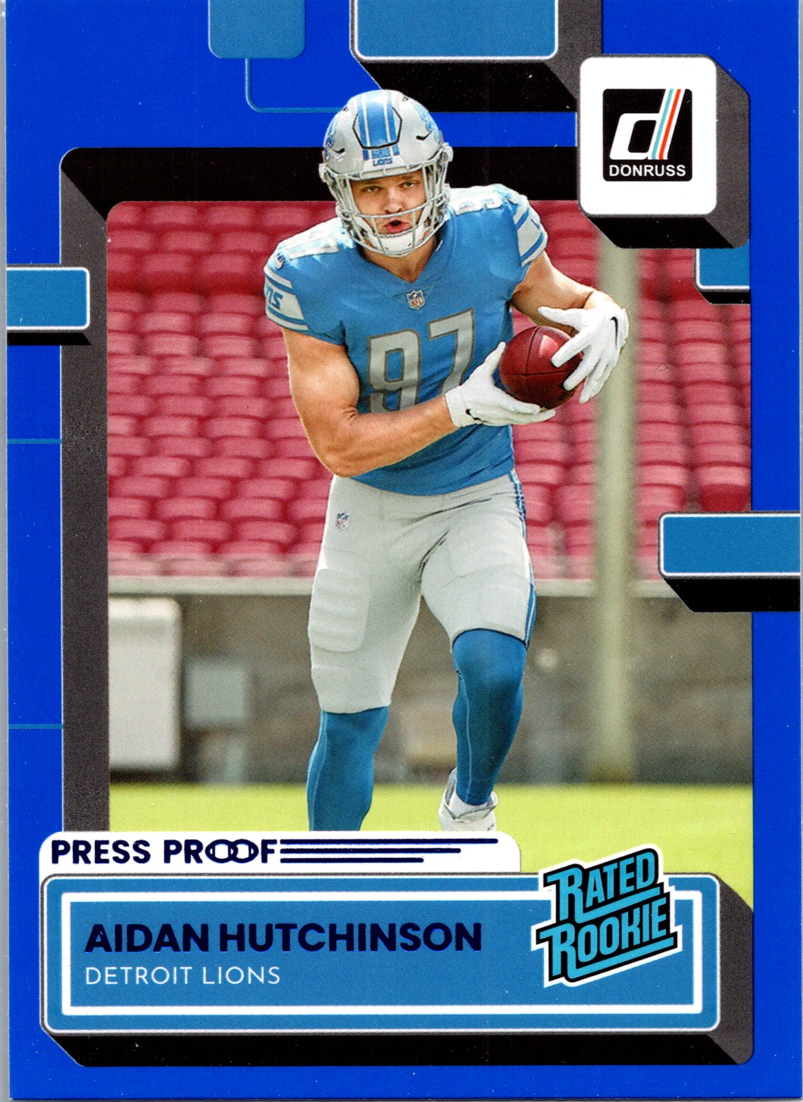 2022 Donruss Aidan Hutchinson Blue Press Proof #313