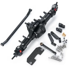 AXSPEED Complete Metal Alloy Front/Middle/Rear Axle with Servo Mount for Axial S