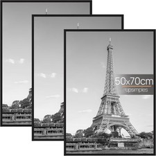 Black Poster Frame - 50x70 Vertical Frames for Photos - Lightweight
