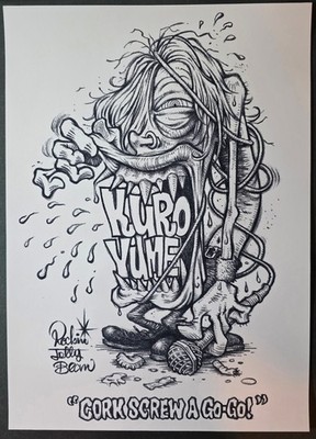 Rockin Jelly Bean Kuro Yume Cork Screw POSTER Promotional Use Only Art Print