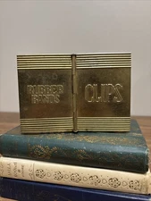 Vintage MCM Park Sherman Co. Metal Rubberband & Paperclip Holder