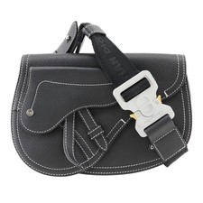Dior saddle body bag black Calfskin mens