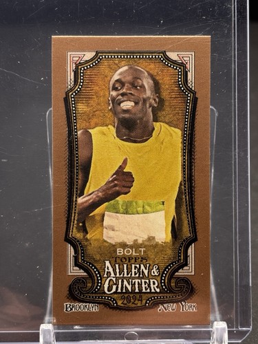 Usain Bolt [Gold Border Mini] #208 2024 Topps Allen & Ginter card