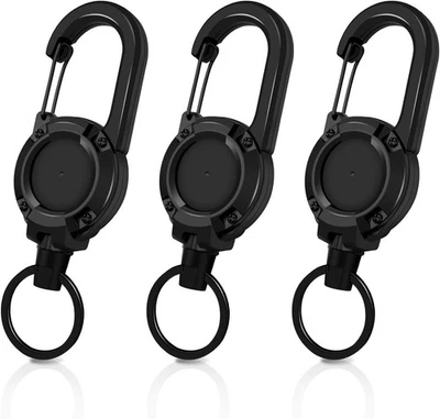 WONWOOD_DIRECT Schlüsselanhänger Ausziehbar 3 Stücke Schlüsselband Ausziehbar Ausweis JoJo E...