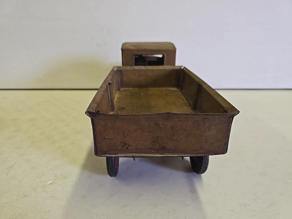 Antique Original 1920's Steelcraft Pressed Steel Mack Jr. Closed Cab Army Truck - Image 4 of 4