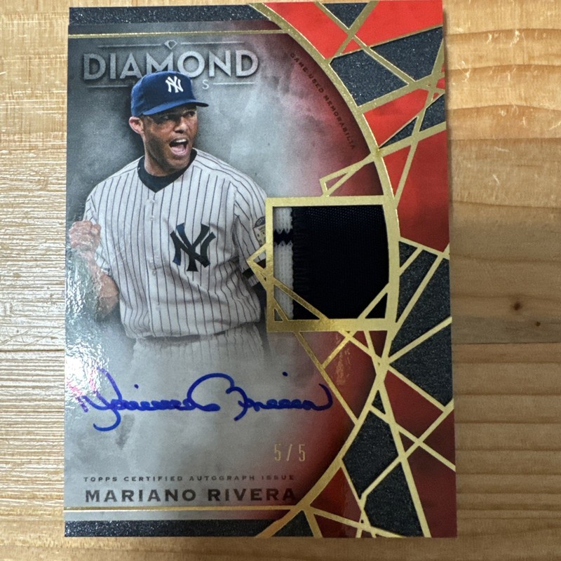 2022 Topps Diamond Icons Mariano Rivera Game Used Patch Auto Red /5