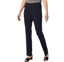 Liz Claiborne Career Solid Black Pants Pull-On Pockets