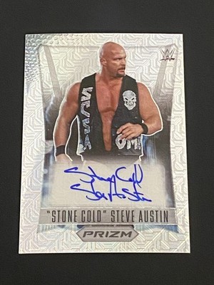 2023 Panini Prizm WWE ''Stone Cold'' Steve Austin Throw Back Mojo Auto 15/25